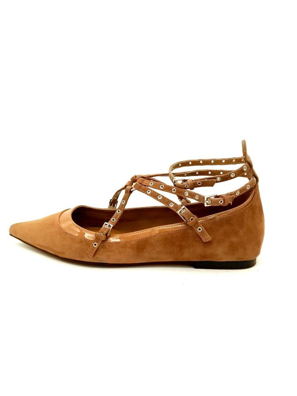 NEW Jeffrey Campbell Flats Womens 8.5 Brown Suede Contemporary Chic Boho Punk